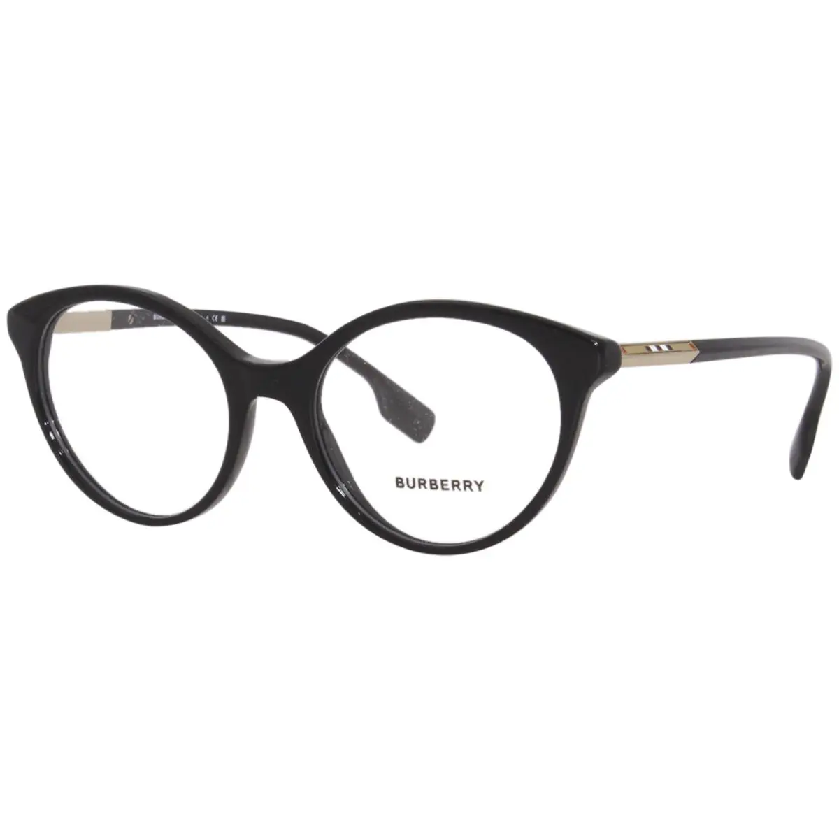 Burberry Jean BE2349 3001 Eyeglasses Women`s Black Full Rim Round Shape 51mm - Frame: Black