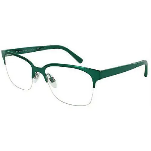 Burberry BE 1263 1177 Shiny Green Eyeglasses 52mm Semi Rimless