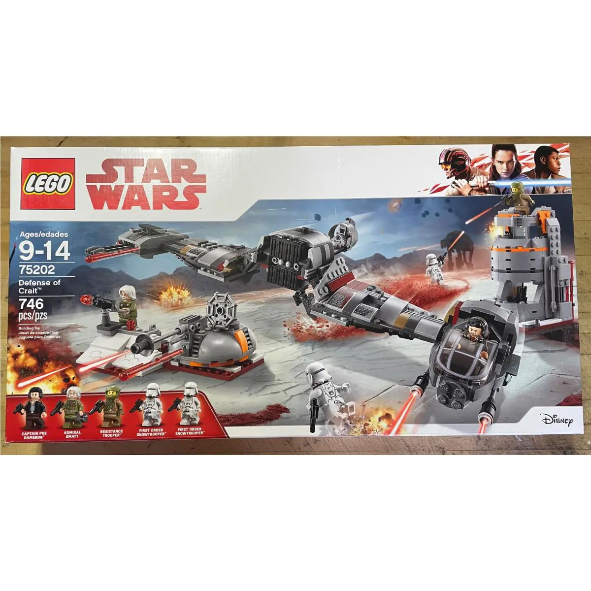 Lego 75202 Star Wars Defense of Crait Poe Ematt Resistance Trooper Snowtroopers