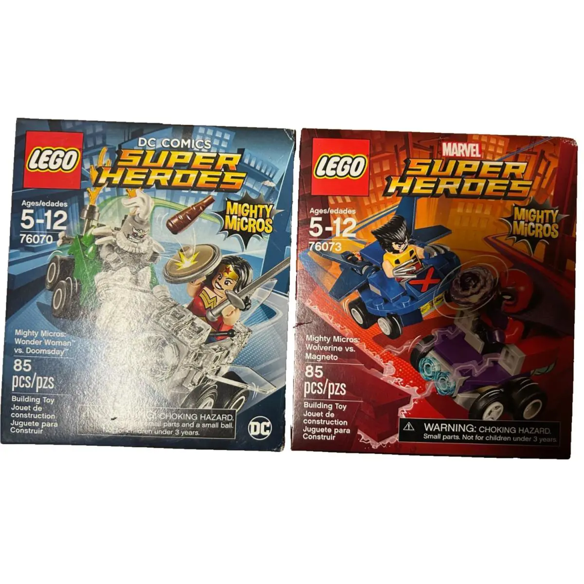 Lego 76073 + 76070 - Mighty Micros - Wolverine - Wonderwoman