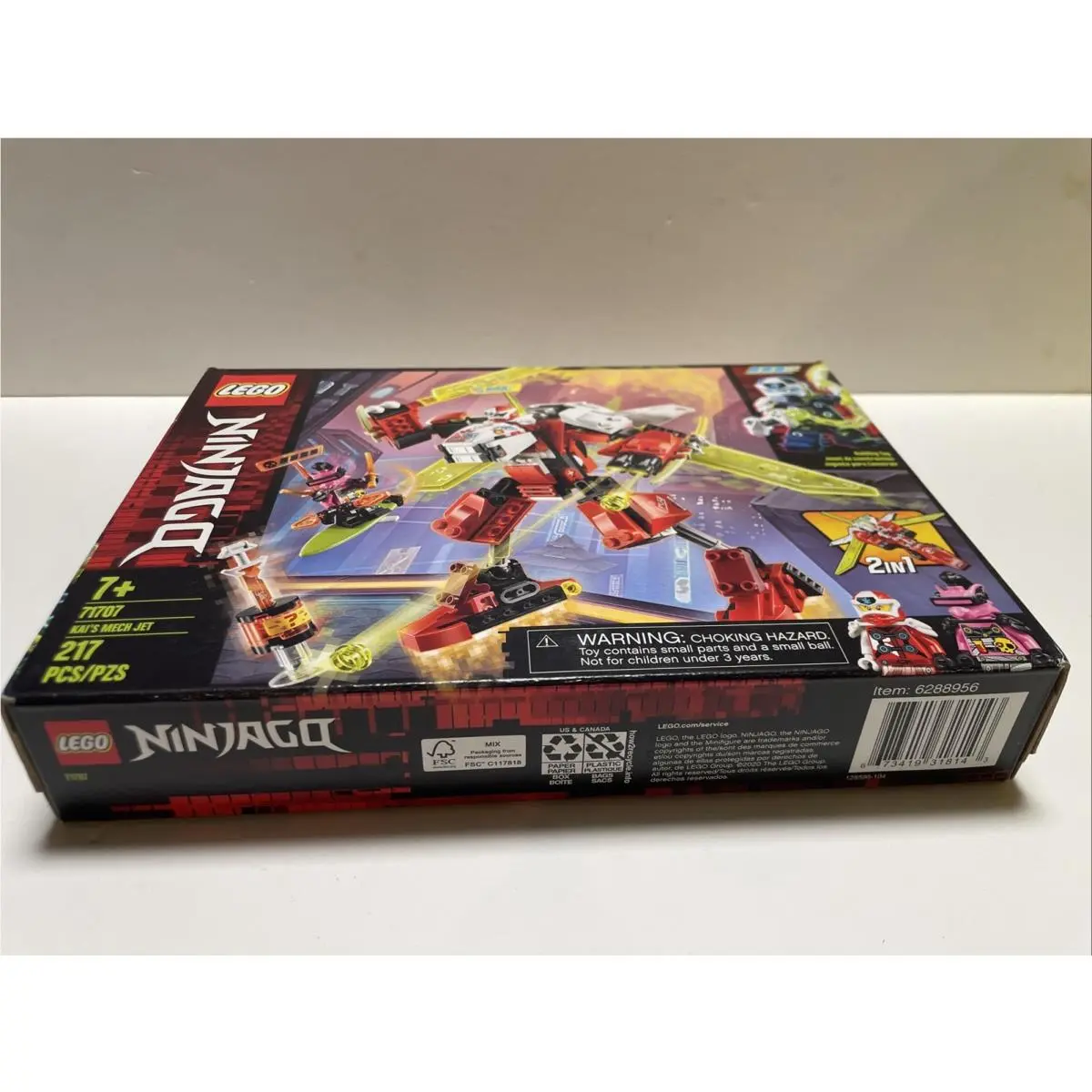 Lego Ninjago 71707 Kai`s Mech Jet 2-in-1 Kai Set 217 Pcs
