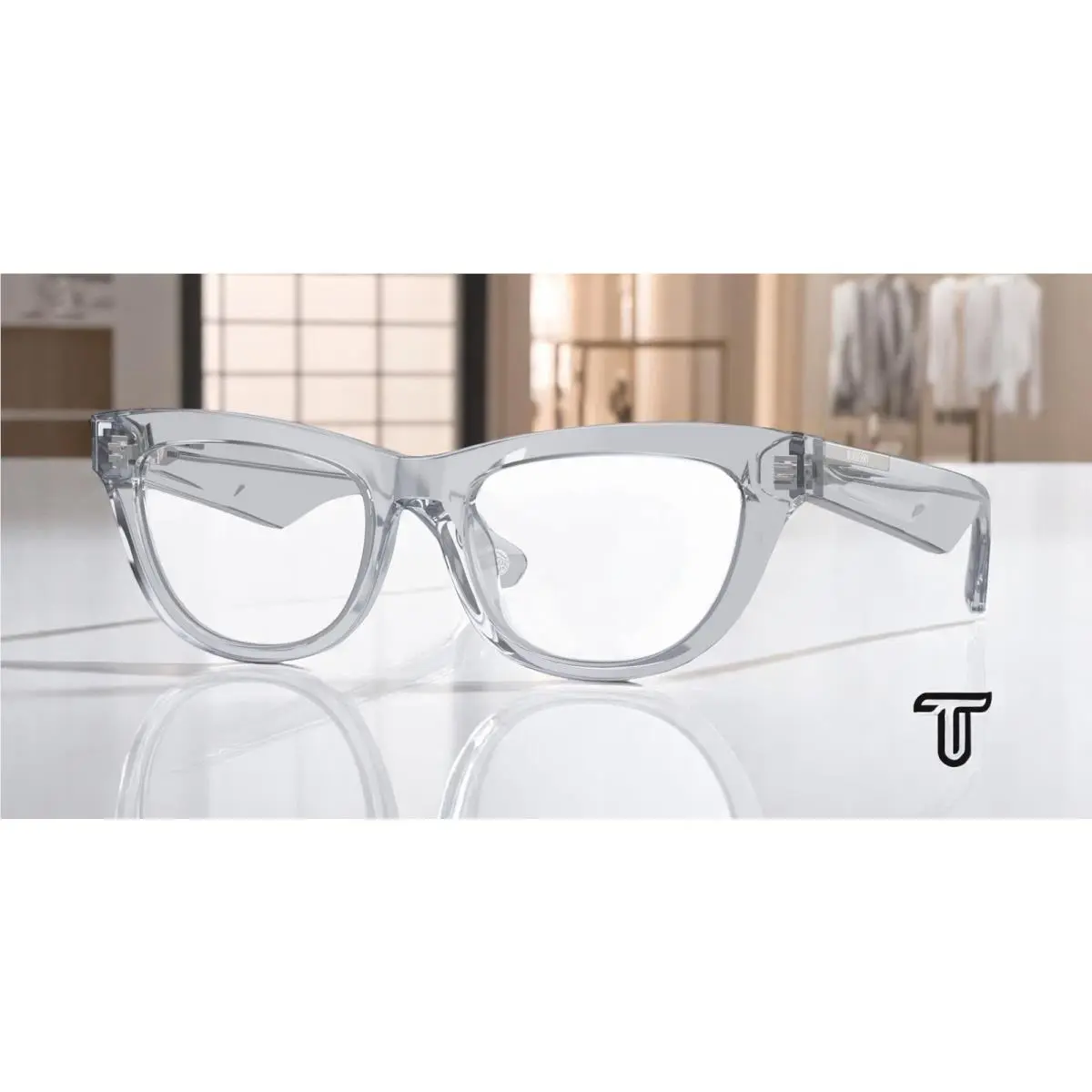 BE2406U 3825 Grey Demo Lens 52 mm Women`s Eyeglasses by Burberry