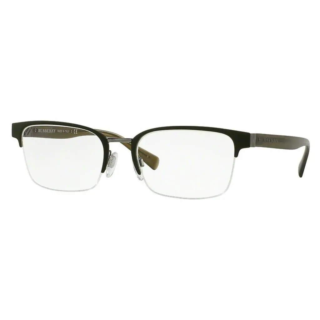 Burberry Eyeglasses BE1308 1222 54mm Matte Green-gunmetal / Demo Lens