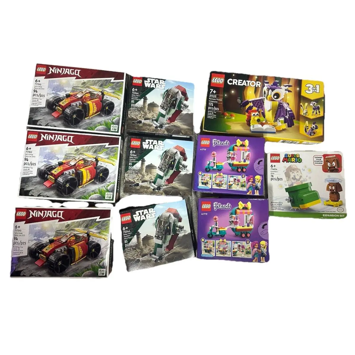 10 Lego Sets Ninjago 71780 31125 Star Wars 75344 Friends 41719 71404