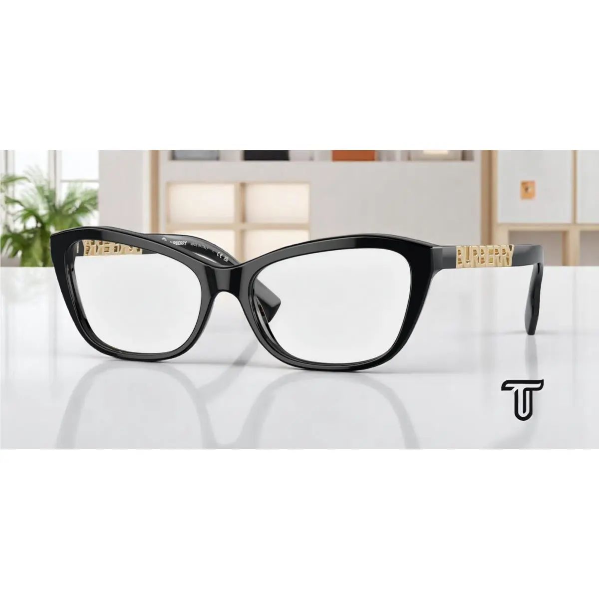 Burberry BE2392 3001 Black Demo Lens 54 mm Women`s Eyeglasses