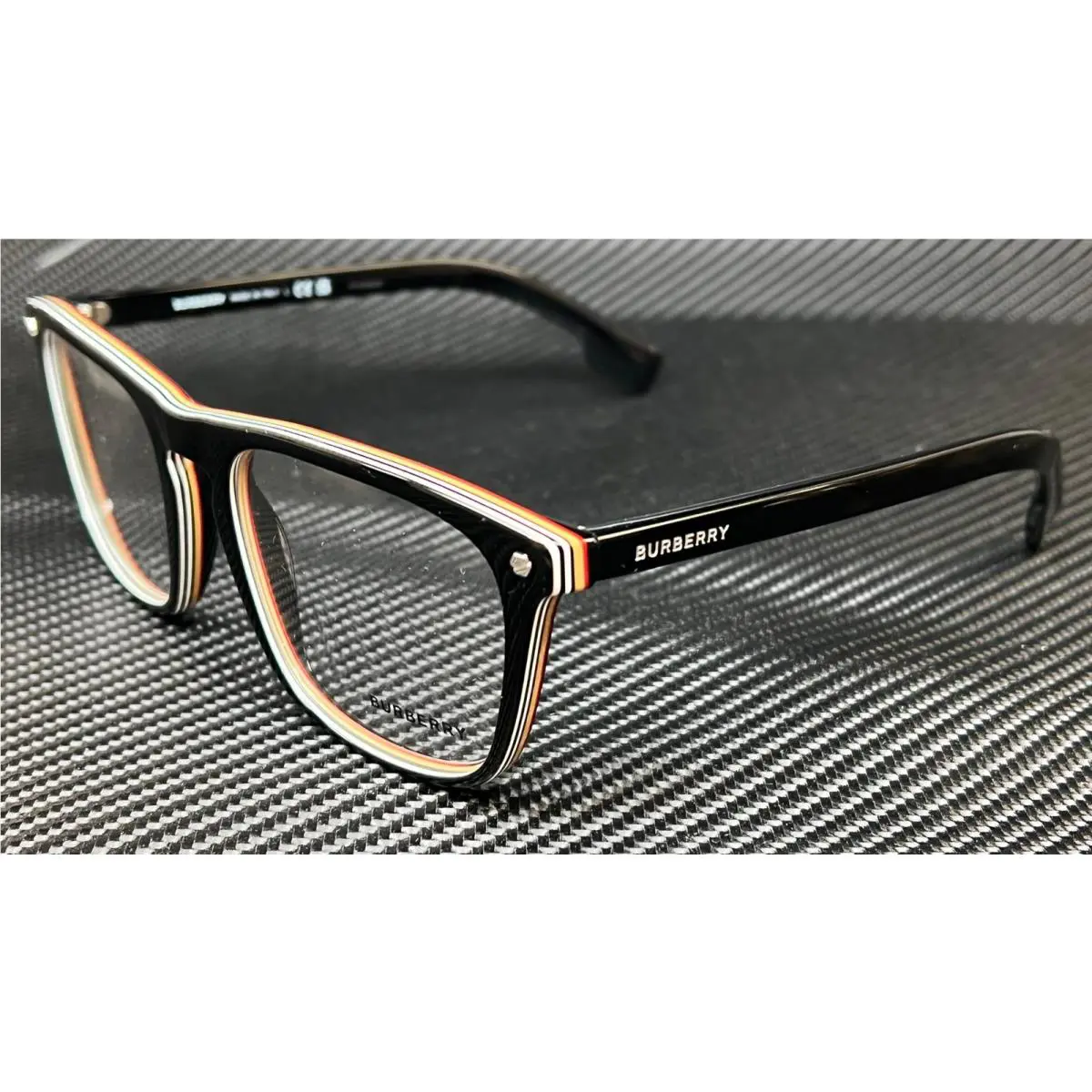 Burberry BE2340 3798 Black Men`s Square 56 mm Eyeglasses