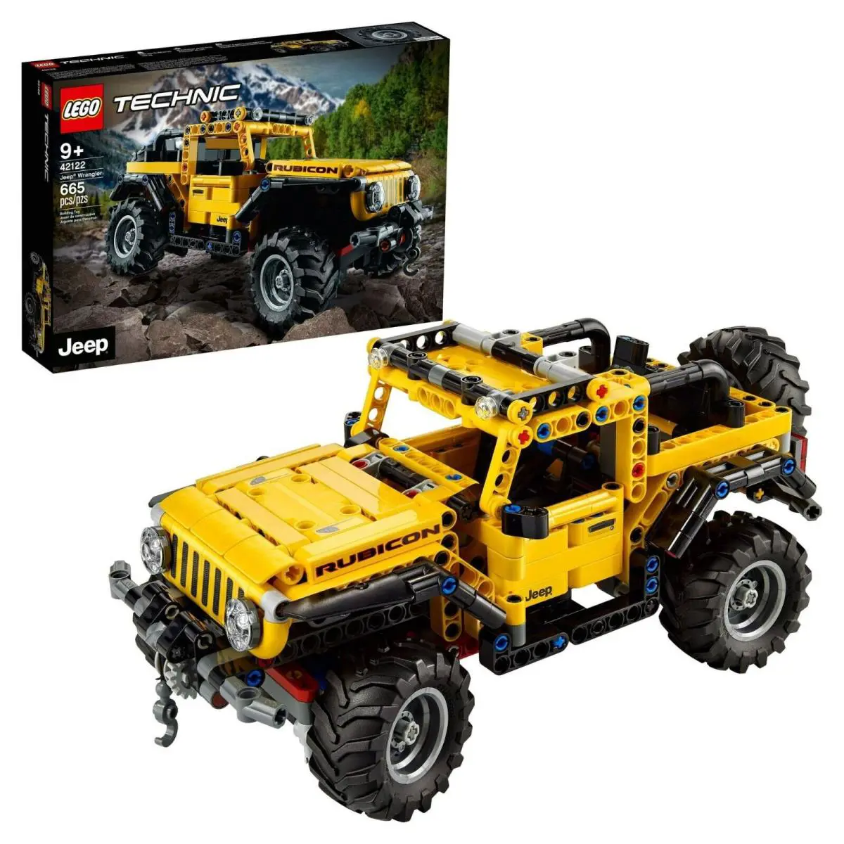 Lego Building Kit Technic Jeep Wrangler 4x4 Toy Car Model Off Roader Car Suv Set