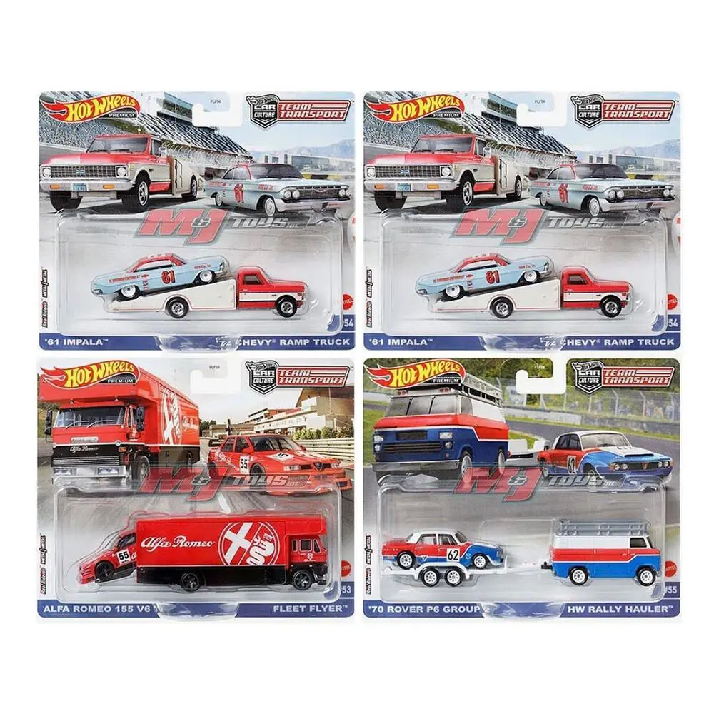 Hot Wheels 1:64 Team Transport 2023 FLF56-956U Set of 4 Diecast Model Car Chevy