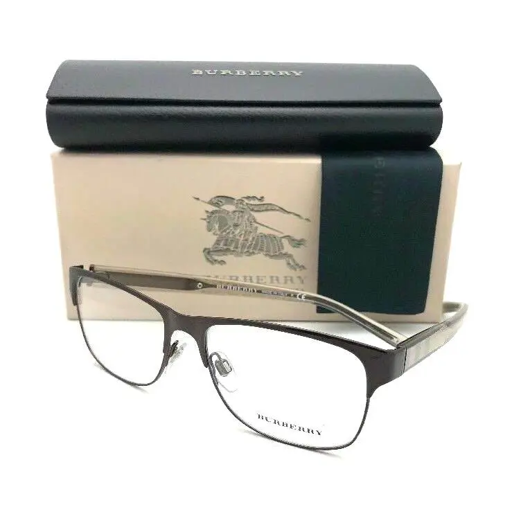 Burberry Eyeglasses B 1289 1212 55-16 140 Brown Frames Plaid Design Temples