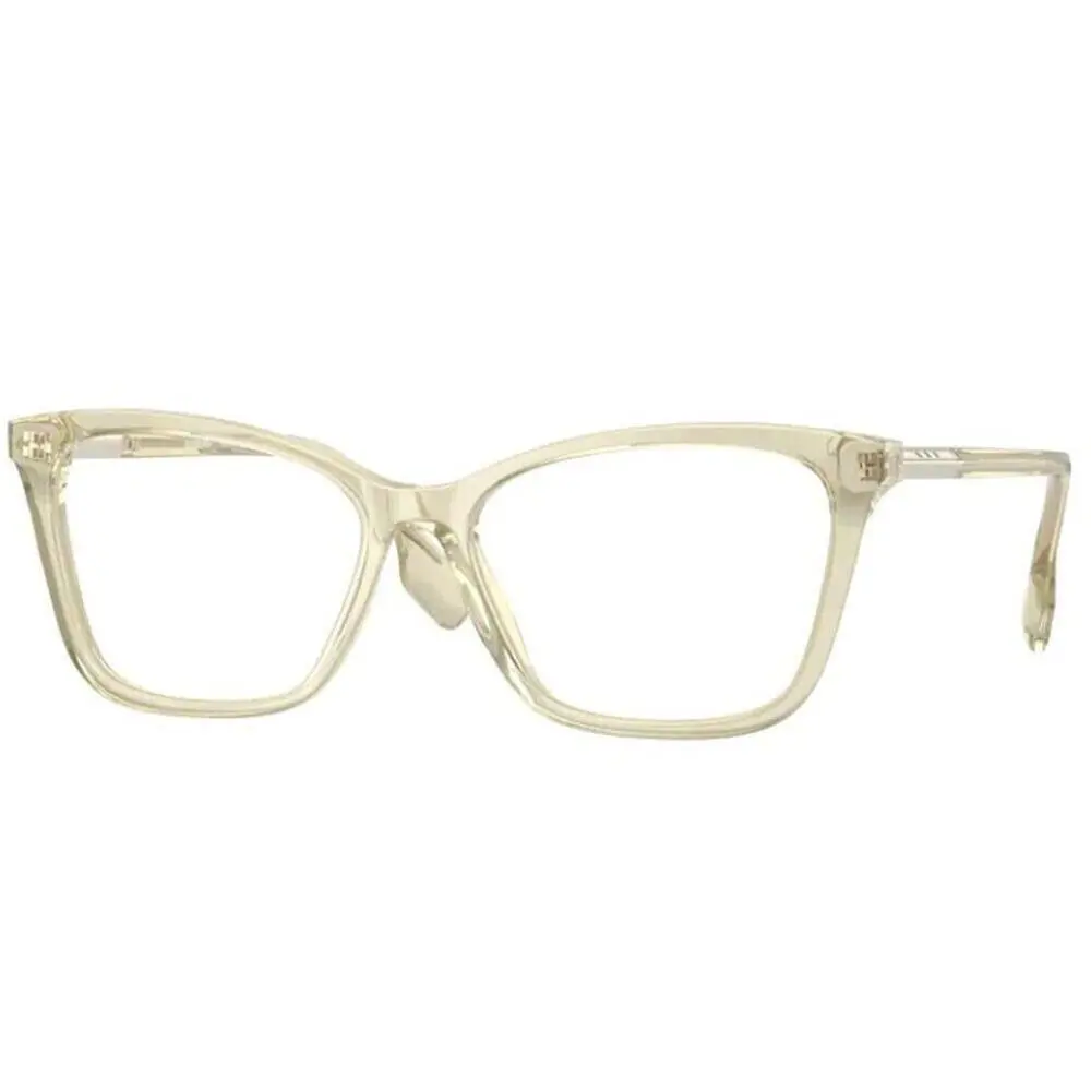 Burberry Sally BE2348 3852 Eyeglasses Frame Women`s Yellow Full Rim Cat Eye 55mm