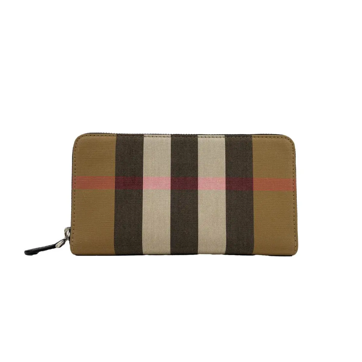 Burberry Super Exploded Check Large Zip Around Wallet