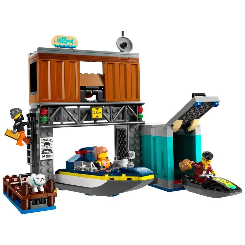 Lego City Police Speedboat and Crooks` Hideout 311pc