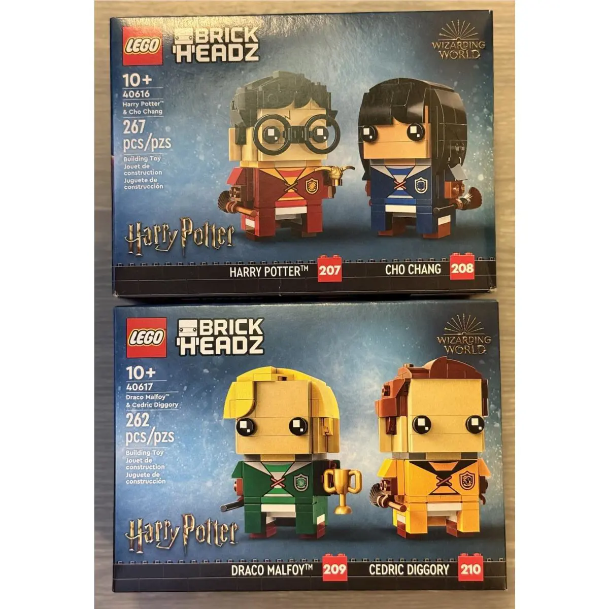 Lego Harry Potter Brickheadz 40616 and 40617 Retired Quidditch Uniform