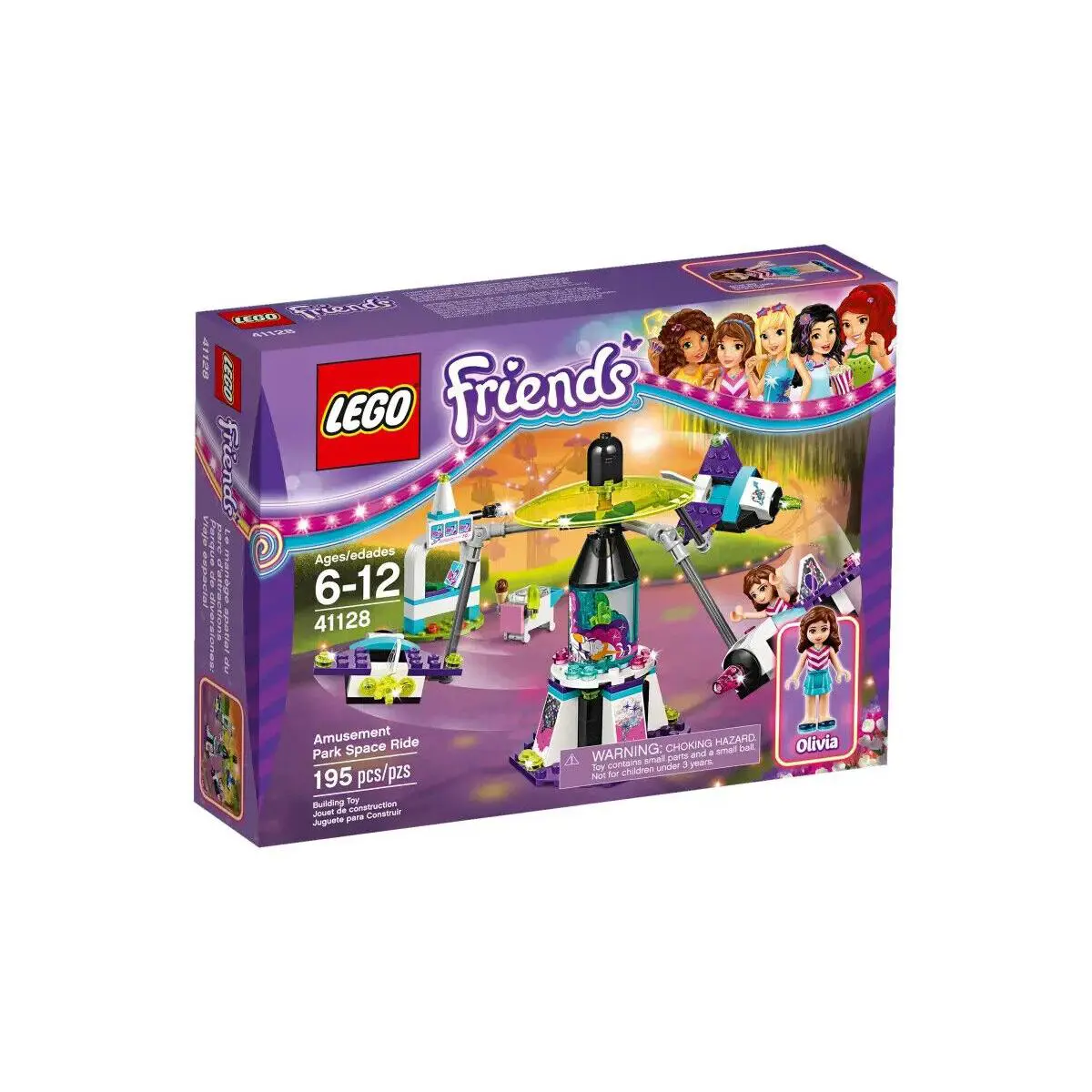 Lego Amusement Park Space Ride 41128 Friends Minifigure Building Set