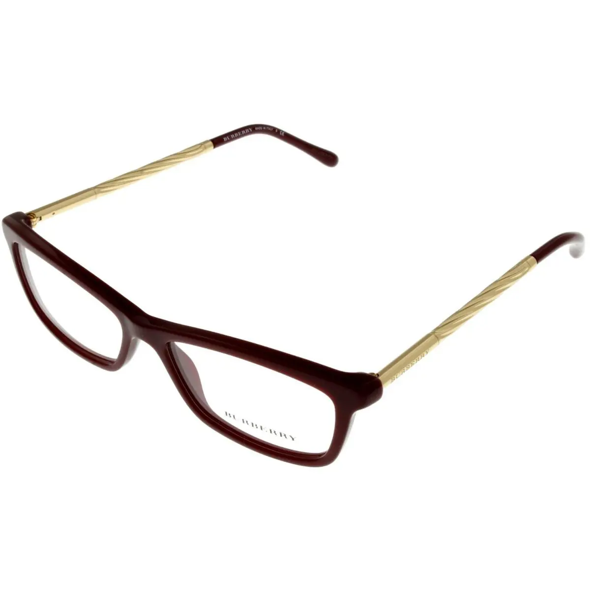 Burberry Eyewear Optical Frame Women Rectangular Bordeaux BE2190 3403 - Multi-Color, Frame: Gold