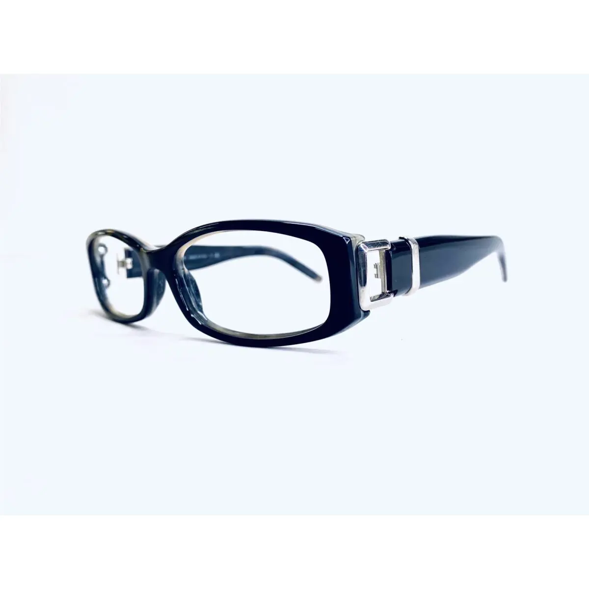 Burberry Black Silver Rectangular Glasses Beige Marble B2053 3084 52 16 125