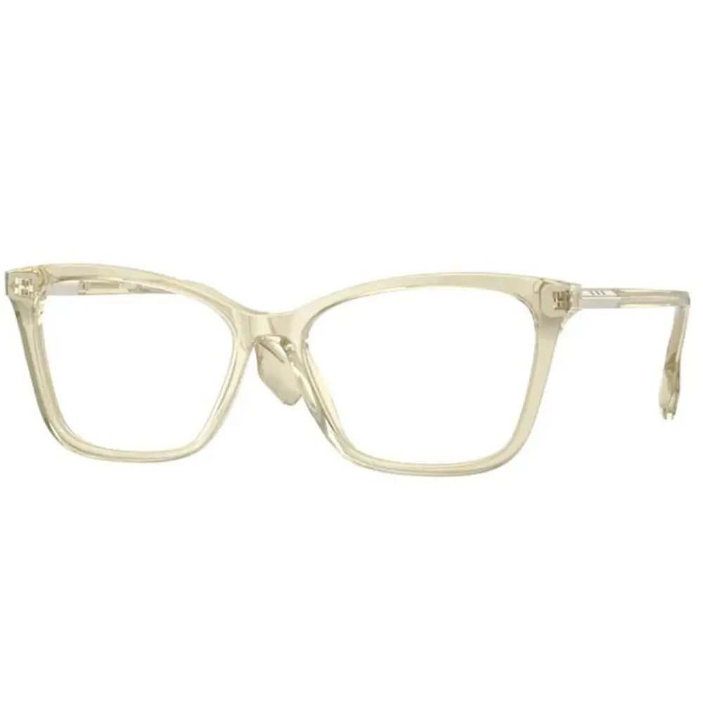 Burberry Sally BE2348 3852 Eyeglasses Frame Women`s Yellow Full Rim Cat Eye 53mm