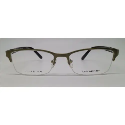 Burberry B 1280TD Gold 1167 Semi Rim Titanium Metal Eyeglasses Frame 54-18-145