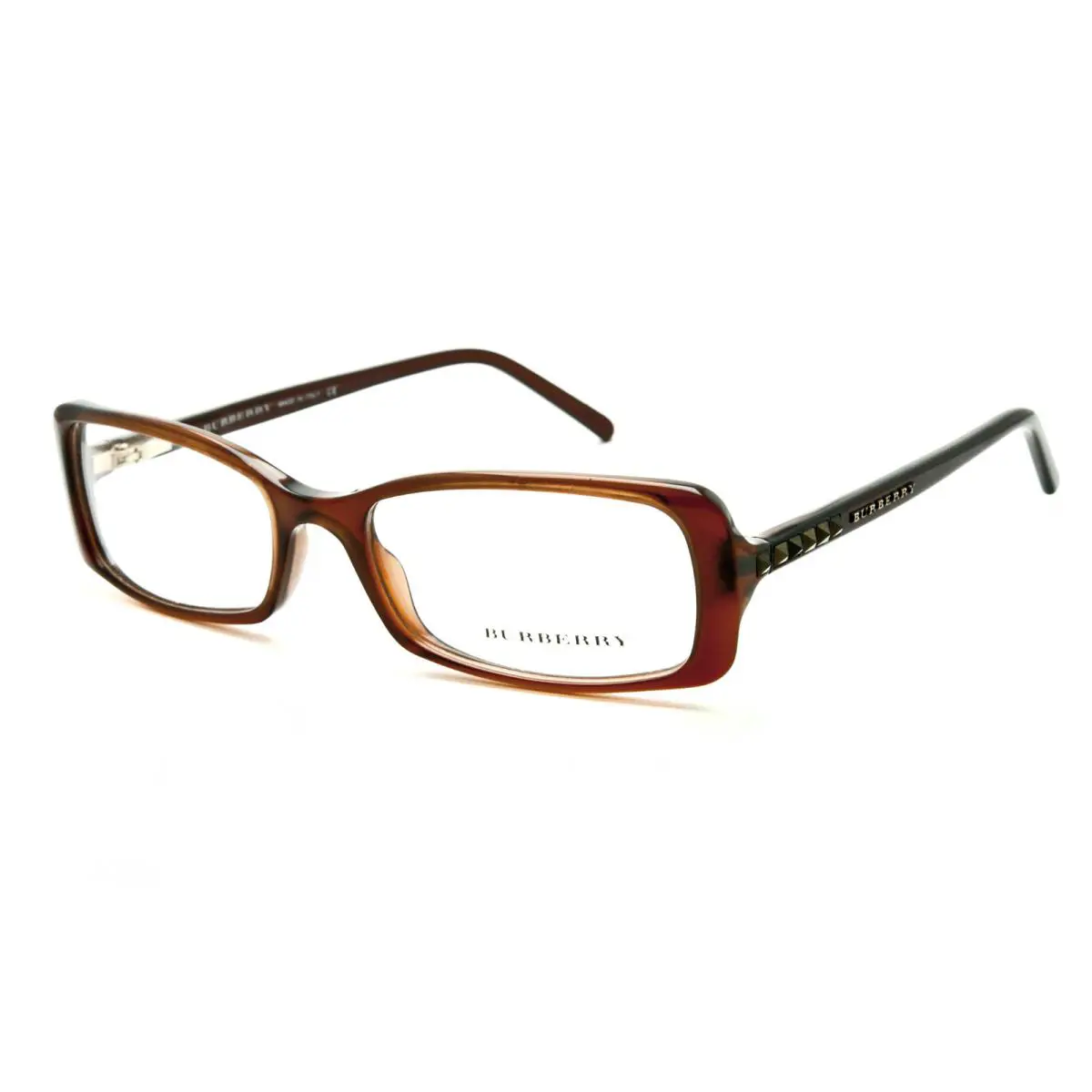 Burberry B 2014-B 3011 Clear Brown Small Size 51-16-135 Made Italy Eyeglasses