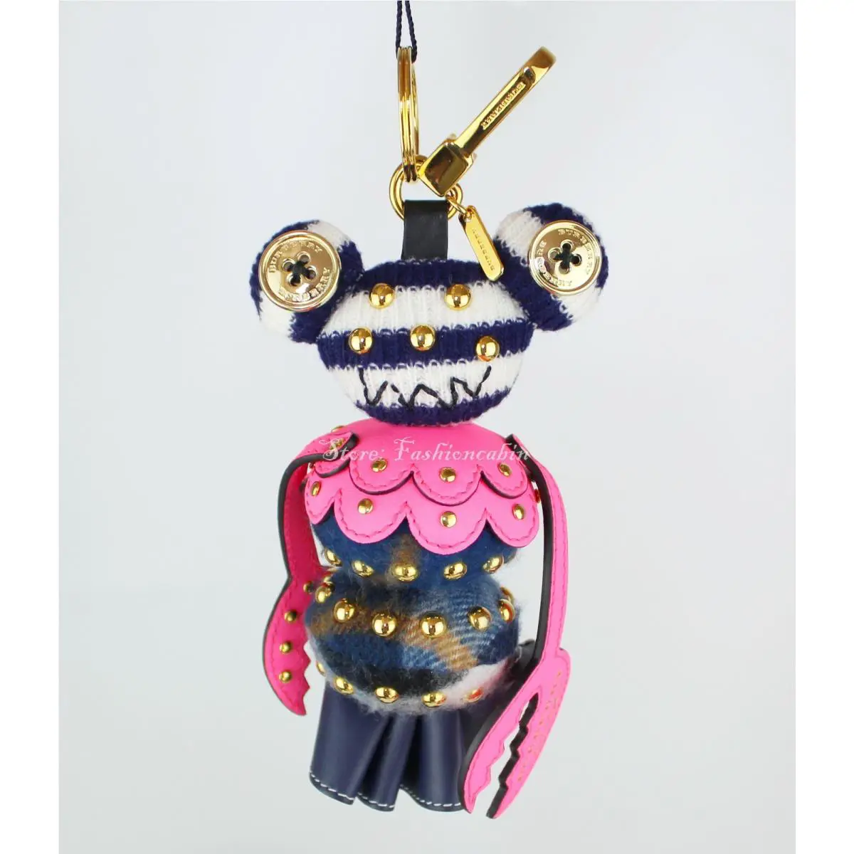 Burberry Lobster Key Bag Charm Studded Designer Bag Clip-playful Luxe Style