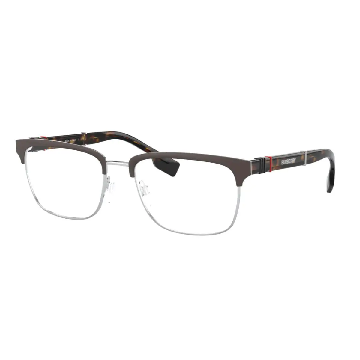 Burberry Alba Eyeglasses B 1348 1307 55-18 145 Brown Silver Tortoise Frames
