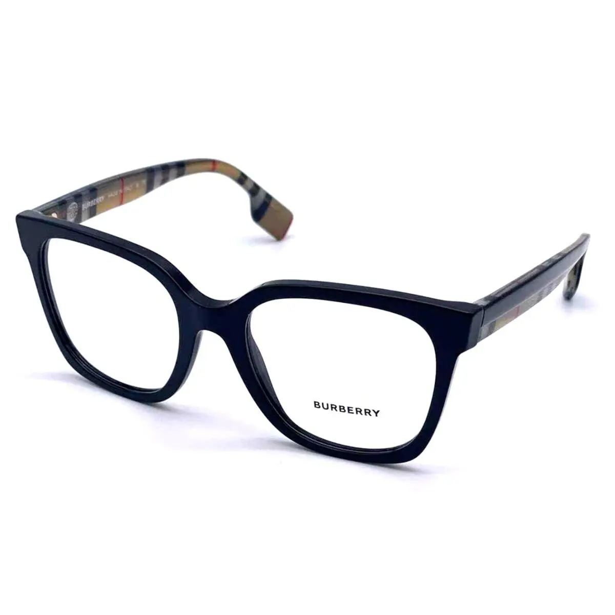 Burberry Evelyn Eyeglasses B 2347 3942 52-19 140 Black Plaid Print Frames