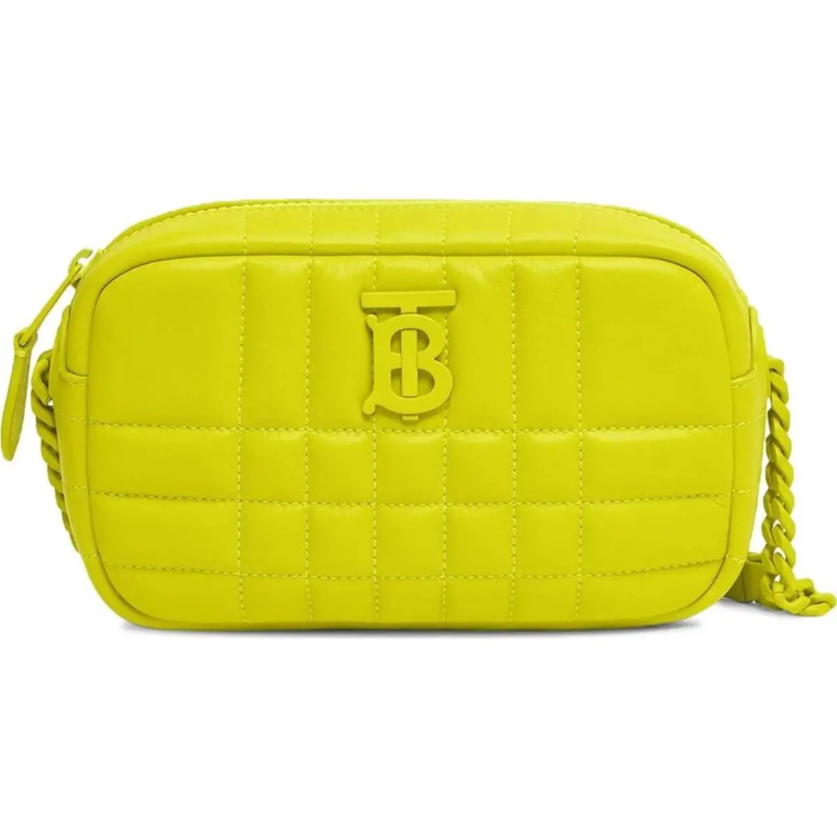 Burberry Mini Lola Quilted Leather Camera Bag Vivid Lime Women`s Handbag