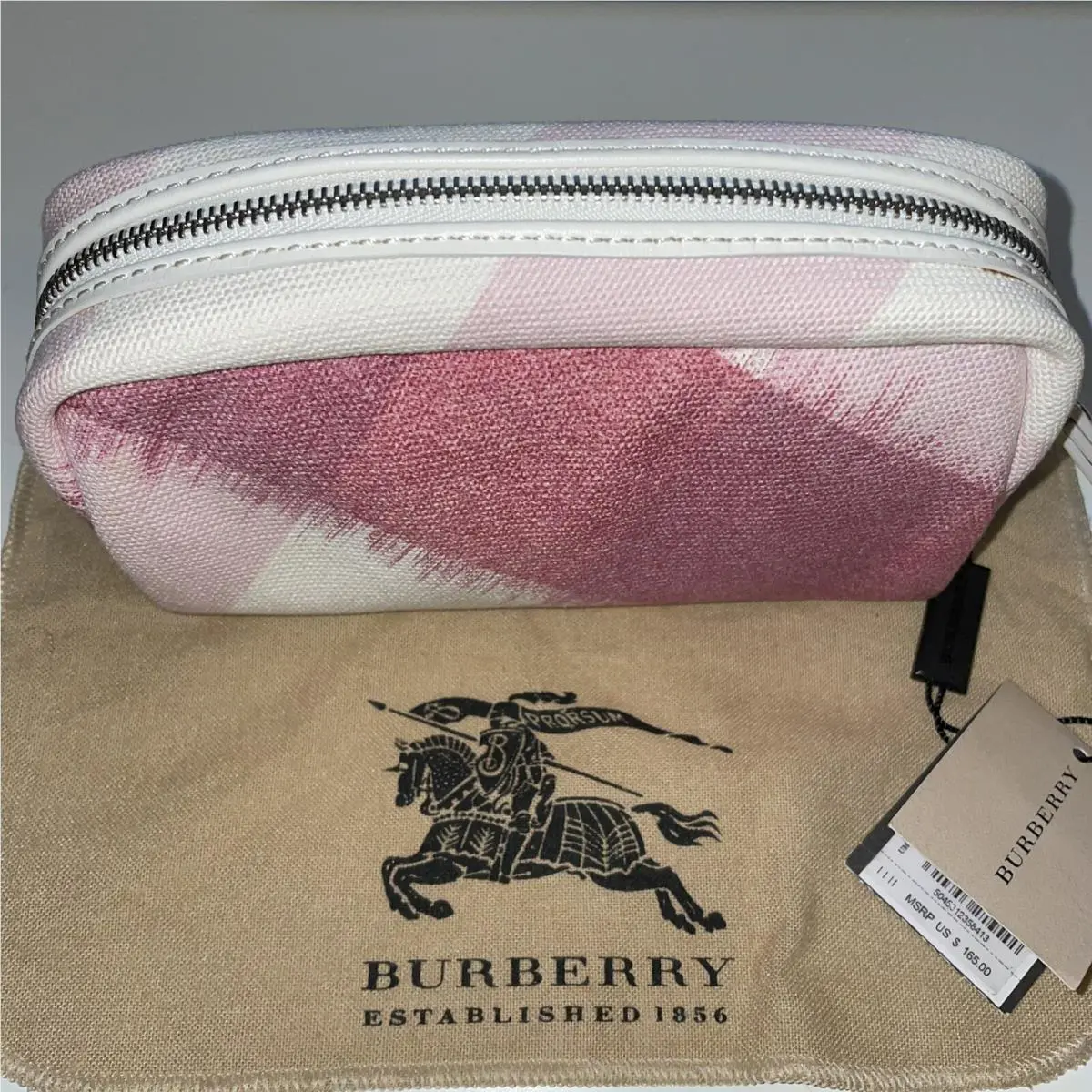 Burberry Women Pink Toiletry Case / Cosmetic Pouch - Tea Rose