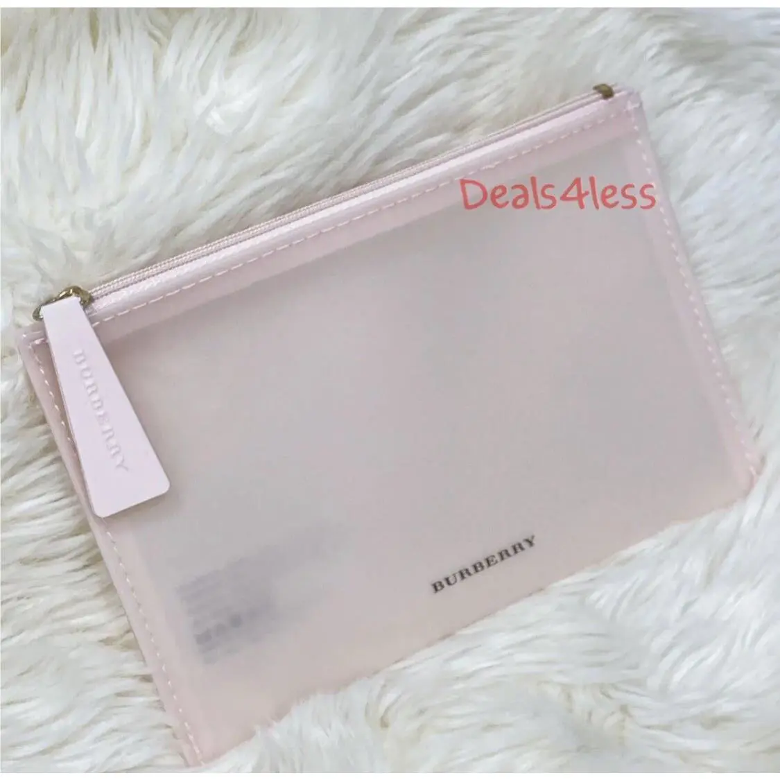 Burberry Pouch Bag Pink Makeup Bag Toiletry Cosmetic Case Shear Dopp Kit