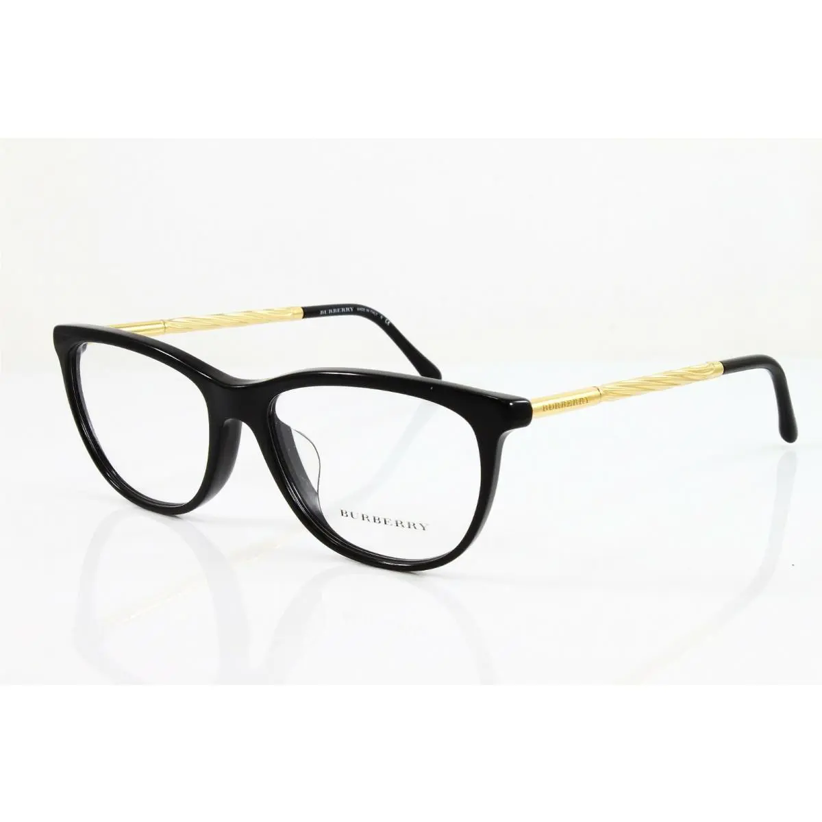 Burberry BE2189F 3001 Women`s Cat Eye Eyeglasses Black Gold 54mm