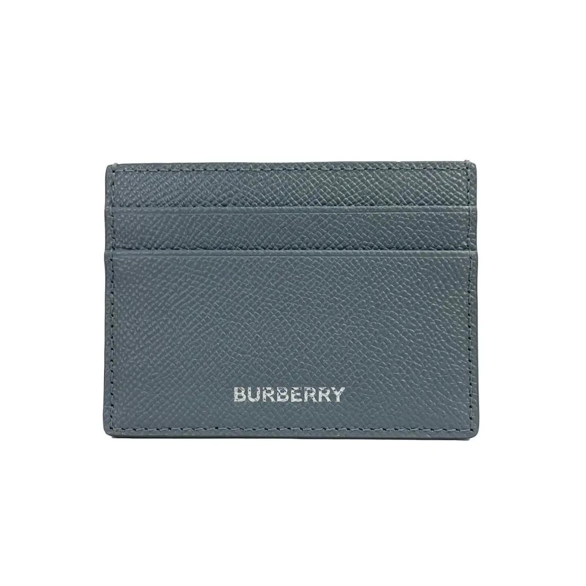 Burberry Sandon Business Small Grey Grained Leather Card Case Wallet
