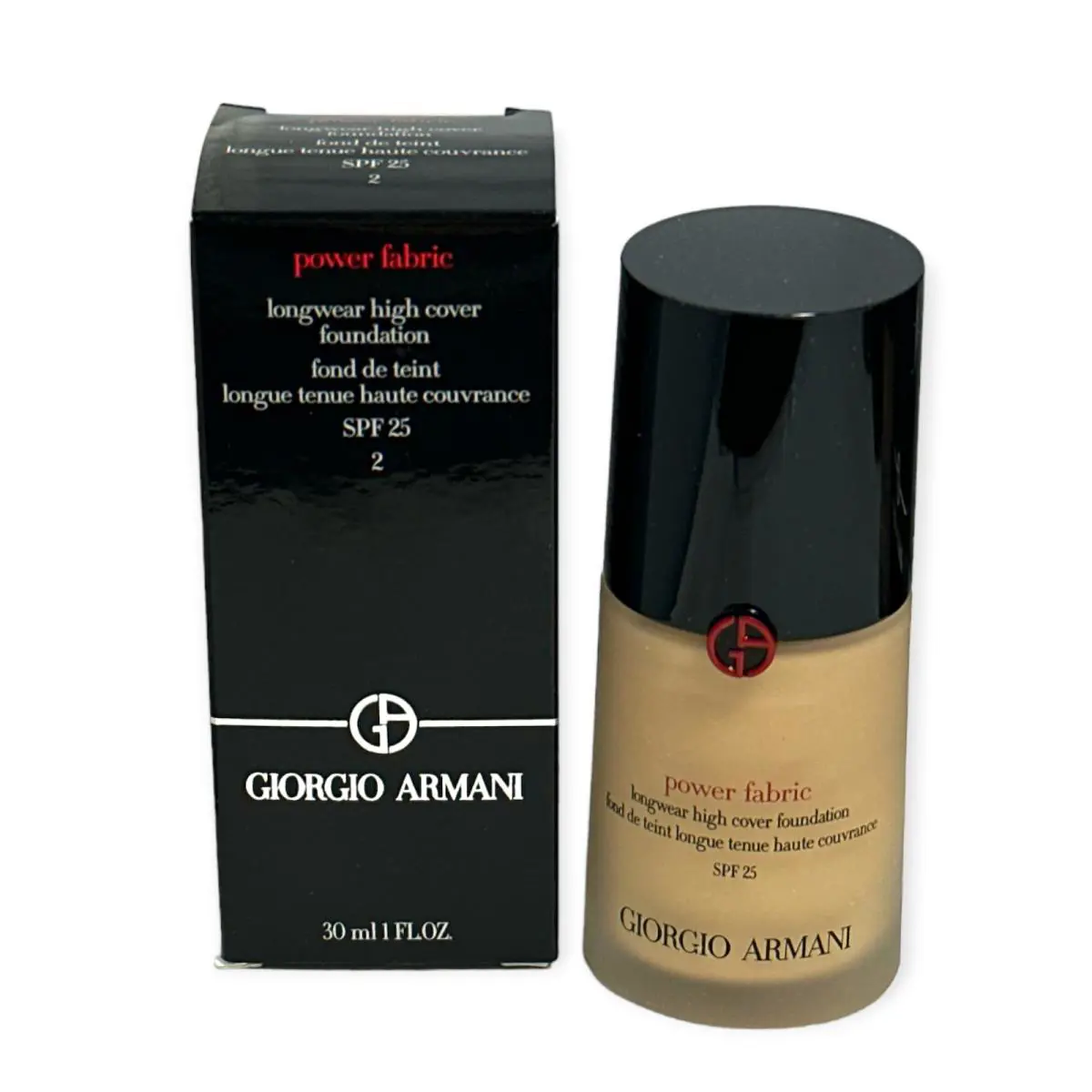 Power Fabric Longwear High Cover Foundation Spf 25 1oz. You Pick 2 by Giorgio Armani