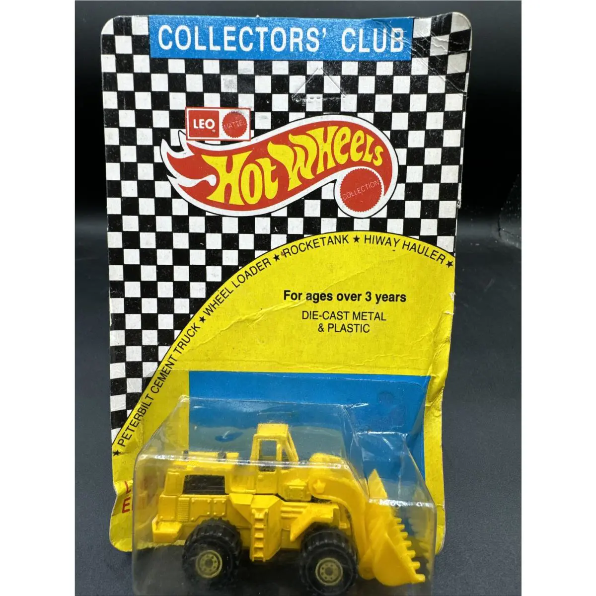 1993 Hot Wheels Yellow Wheel Loader 1173 Collectors Club Mattel Leo India