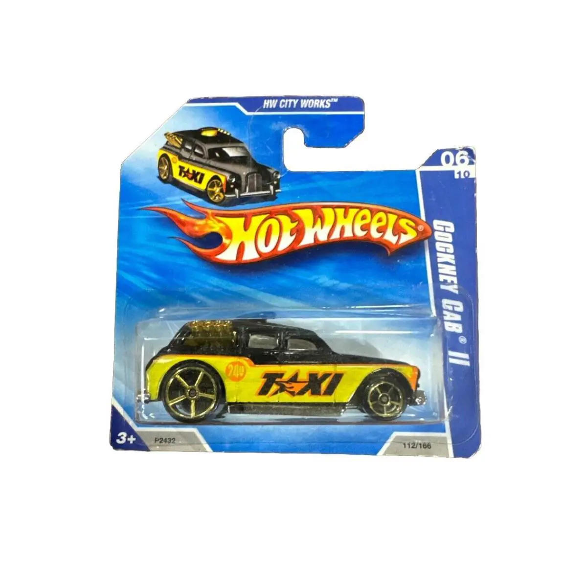 2009 Hot Wheels - Cockney Cab II Short Card 1/64 Rare Color Combo