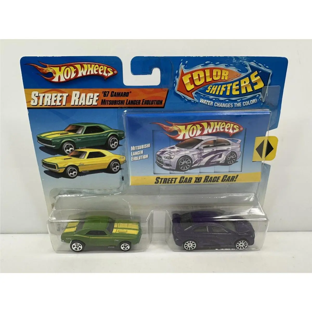 Hot Wheels Color Shifters Street Race 67 Camaro Mitsubishi Lancer Evolution