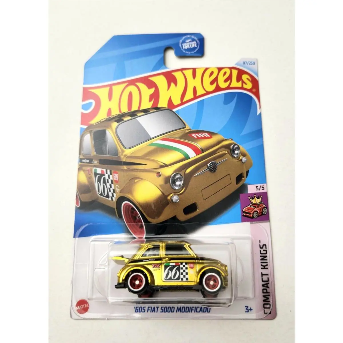 Hot Wheels `60S Fiat 5000 Modificado Gold 117 - 2024 Super Treasure Hunt