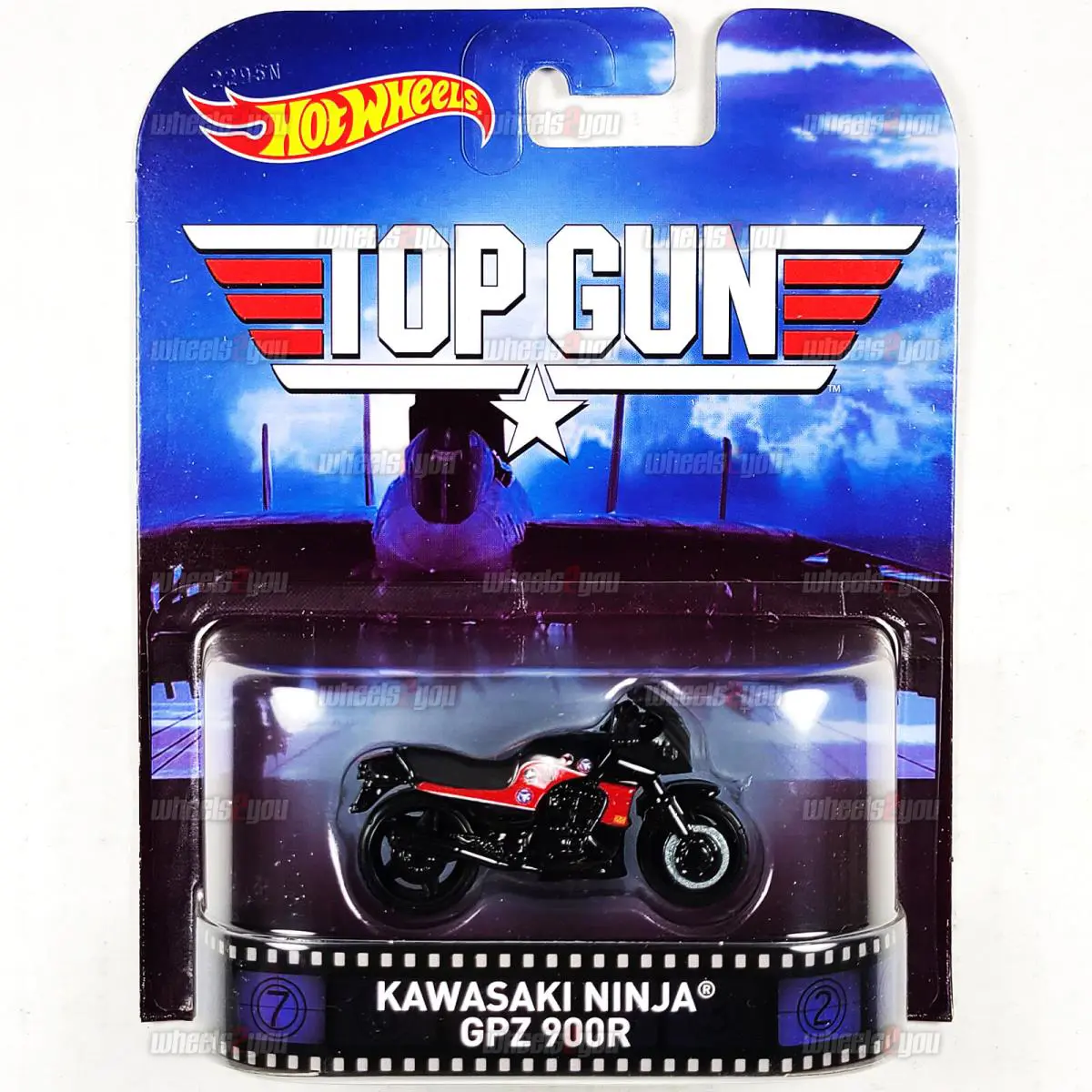 Hot Wheels - Kawasaki Ninja Gpz 900R Top Gun - Retro Entertainment Maverick 1:64