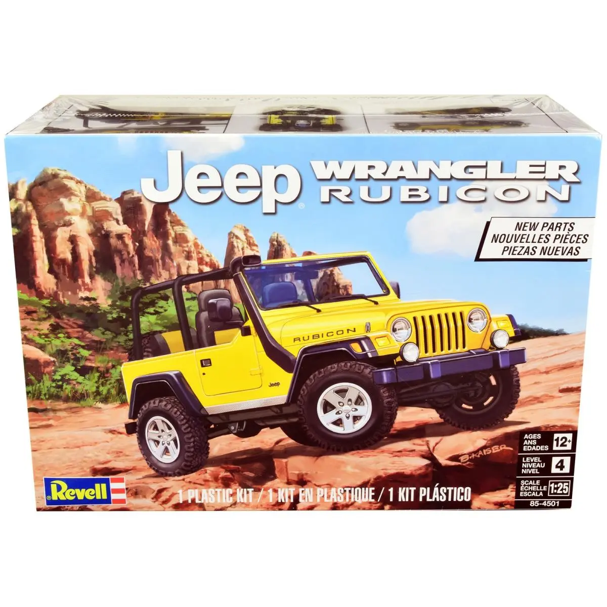 Level 4 Model Kit Jeep Wrangler Rubicon 1/25 Scale Model by Revell