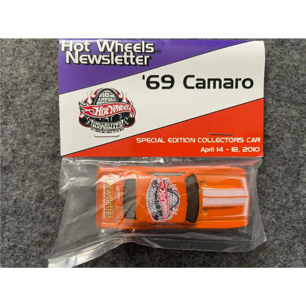 69 Camaro Hot Wheels Newsletter Special Edition Collector Car - White Stripes