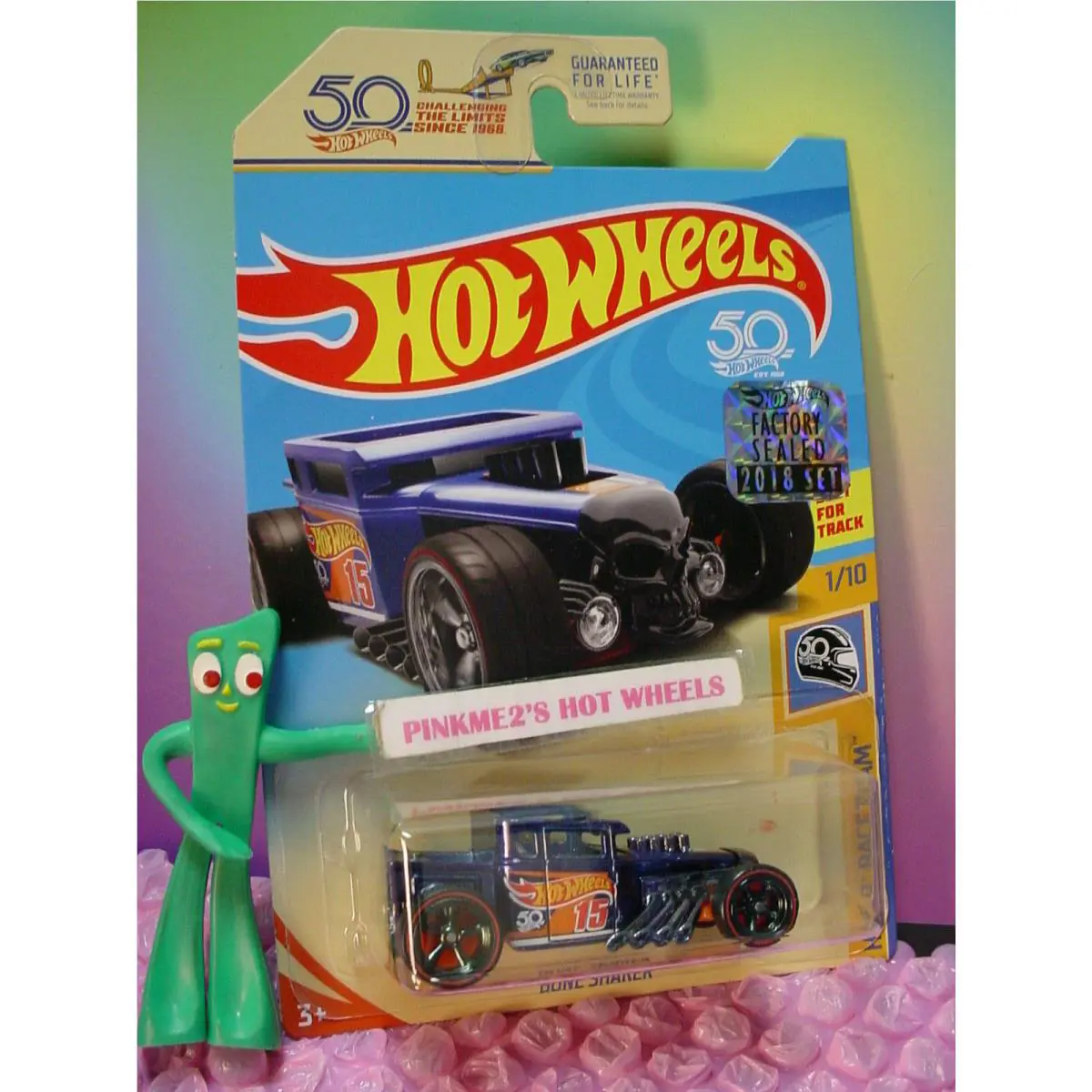 2018 Hot Wheels Ultimate Chase Super Treasure Hunt Bone Shaker Factory Protector