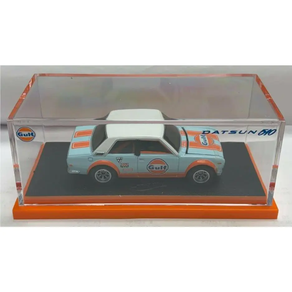 Hot Wheels 2022 Red Line Club Car Rlc Gulf Datsun 510 W/opening Hood Real Riders
