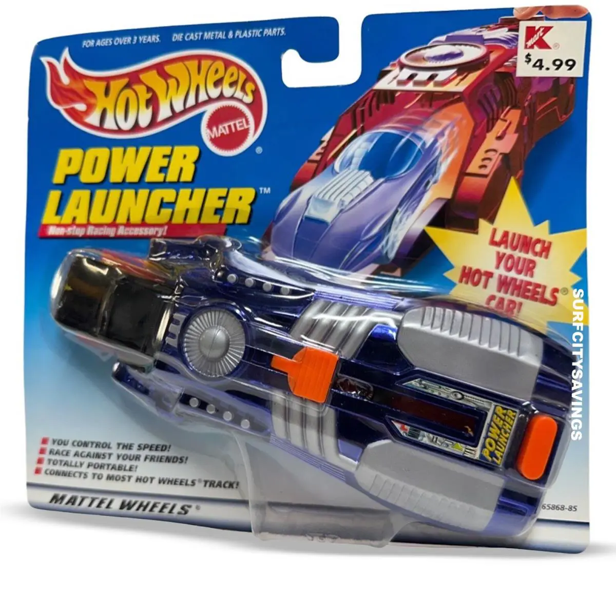 Hot Wheels Power Launcher `57 Chevy Black Vintage Rare