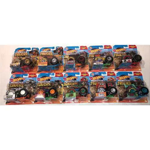 2020 Hot Wheels Monster Trucks Crushable Car Complete Set Of 10 Same Day Ship