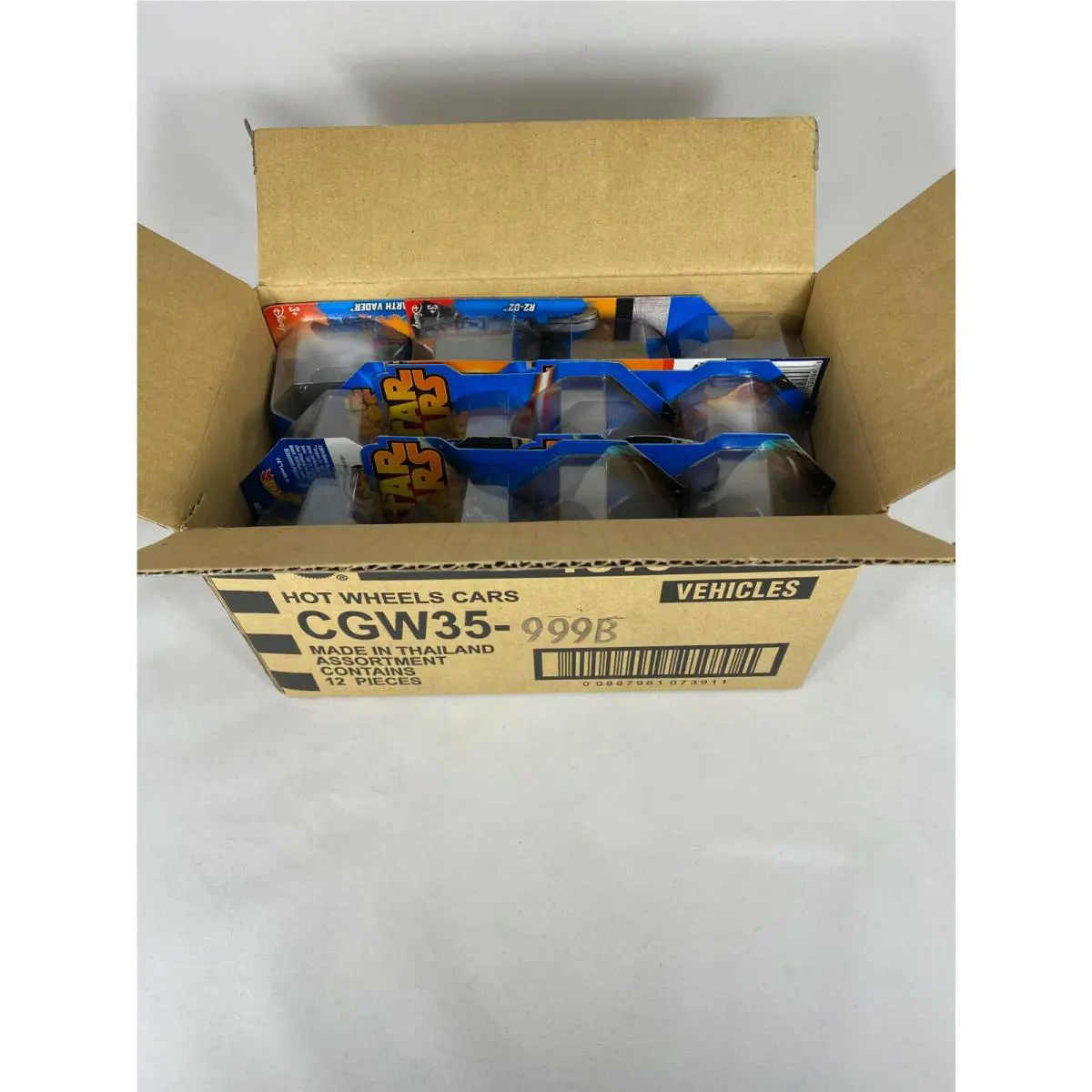 2014 Mattel Hot Wheels Cars Star Wars CGW35-999B Case 12 Cars