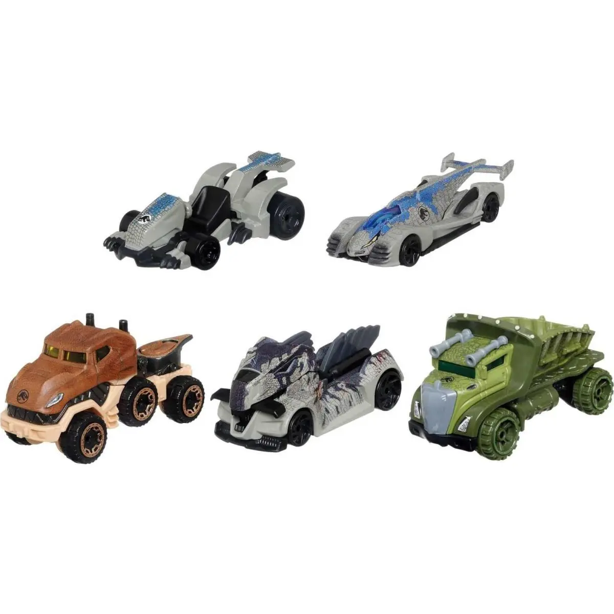Hot Wheels Jurassic World Character Cars 5-Pack Multipack of Toy Vehicles Gif