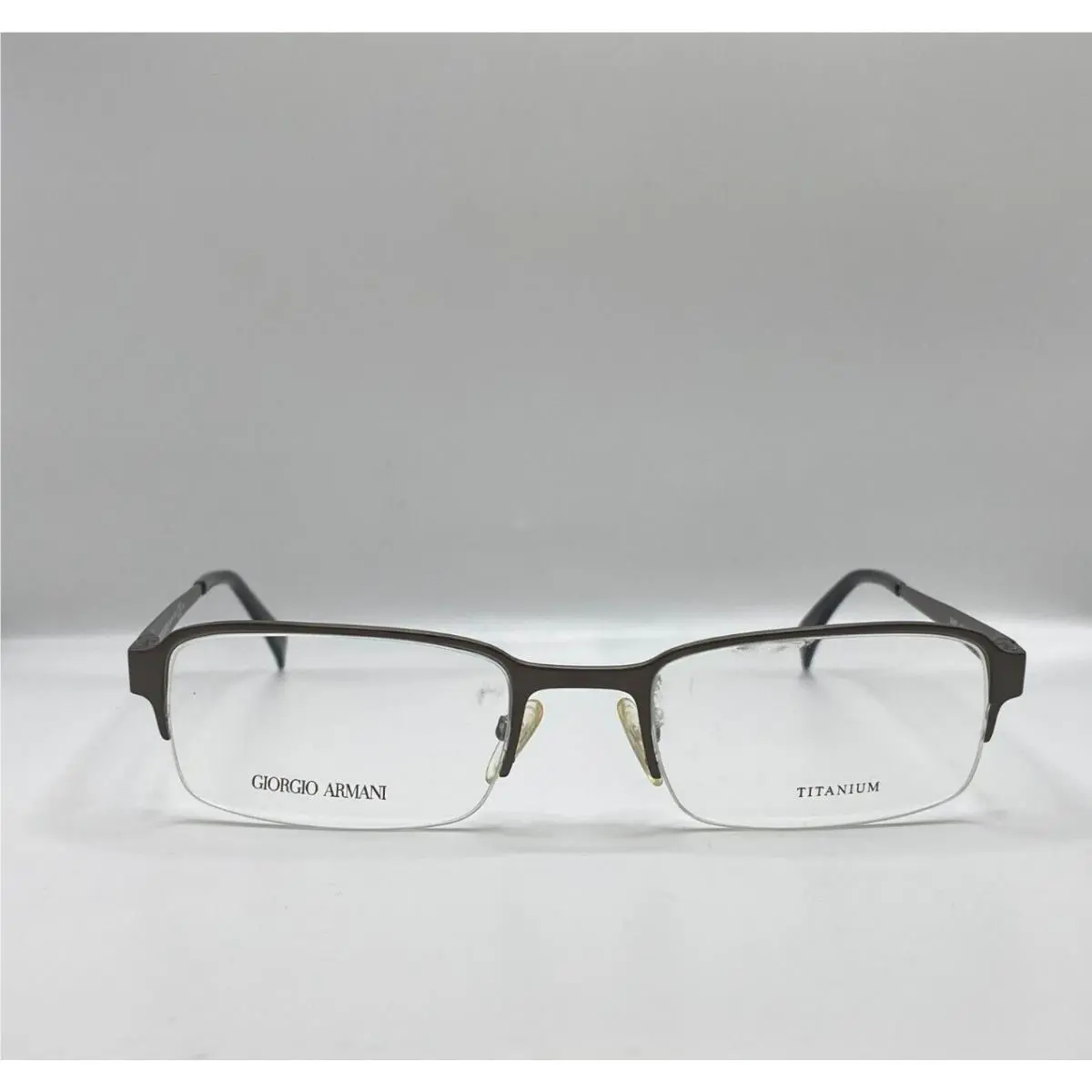Giorgio Armani GA832 Oir Gunmetal Titanium Metal Semi-rim Frame 52-20-140