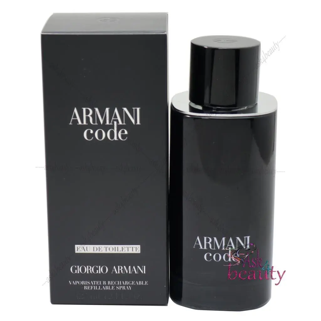 Armani Code by Giorgio Armani Men Edt 4.2 OZ 125 ML Refillable Spray