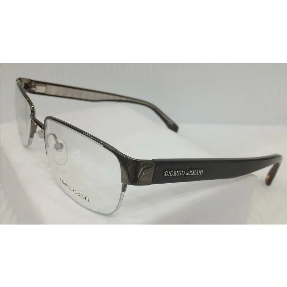 Giorgio Armani GA882 O84 Brown Semi Rimless Eyeglasses 53-18-140 Italy RX