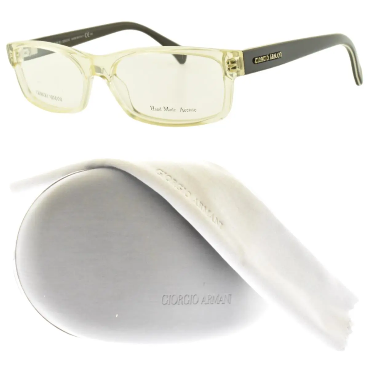 Gorgio Armani GA 866 O4L Clear Rectangle Full Rim Unisex Optical Frame by Giorgio Armani
