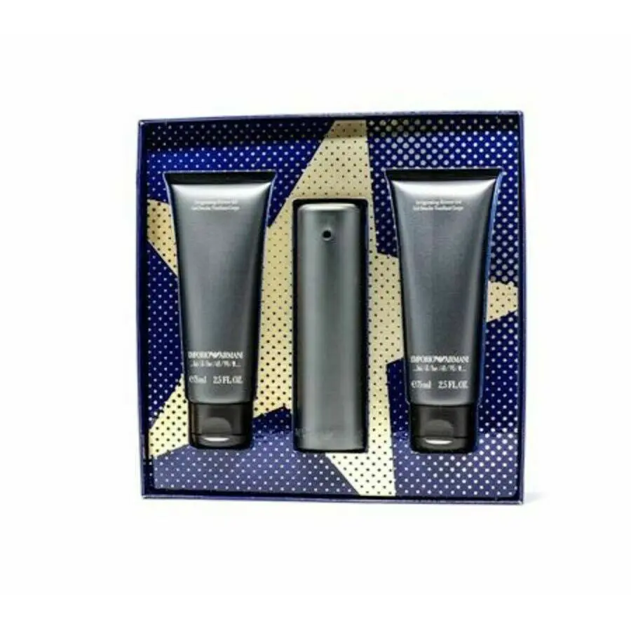 Emporio Armani He For Men Edt Spray 1.7 oz + 2 x Shower Gel 2.5 oz -gift Set